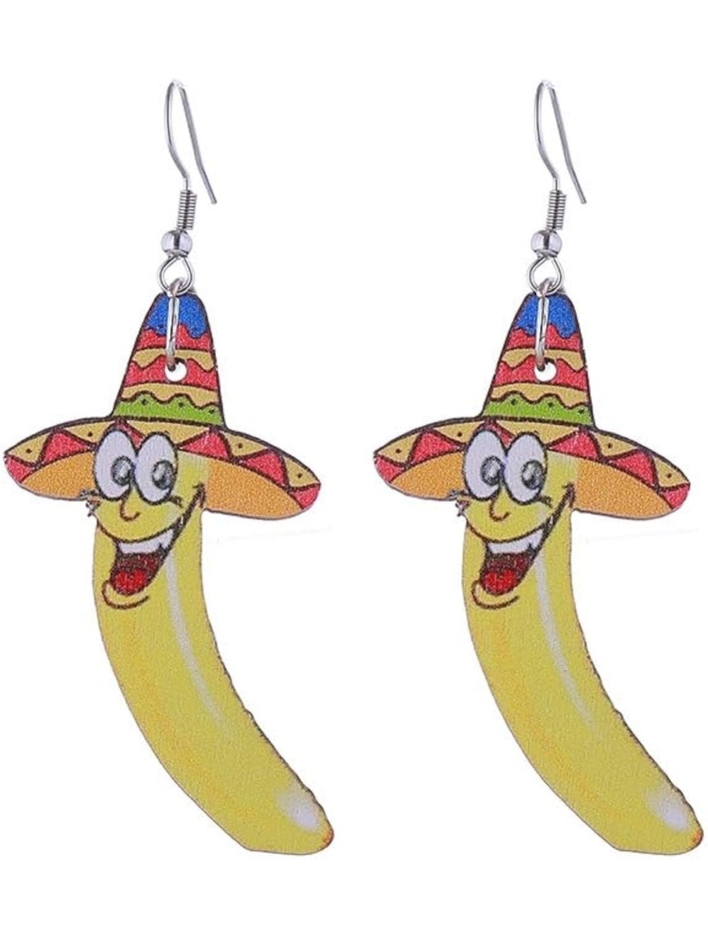 MMIUAEG Cinco De Mayo Drop Earrings Banana Fruit Acrylic Jewelery